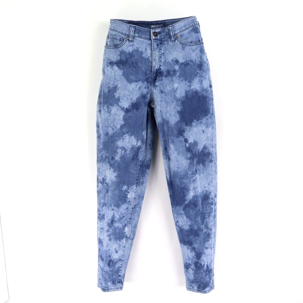 INC Denim International Concepts Jeans Womens 2‎ Blue Acid Wash Mid Rise Pockets
